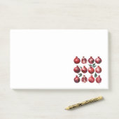 Granatapfel-Aquarell-Kunst Post-it Klebezettel (Auf Schreibtisch)