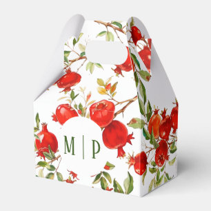 Granatapfel-Aquarellthema Helle Farben Geschenkschachtel