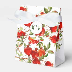 Granatapfel-Aquarellthema Helle Farben Geschenkschachtel