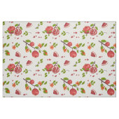 Granatäpfel auf weißen Baumwollstoffen oder Polyes Stoff (Fat Quarter (45,7 x 55,9 cm))