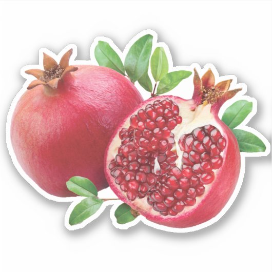 Granatapfel Aufkleber (Vorderseite)