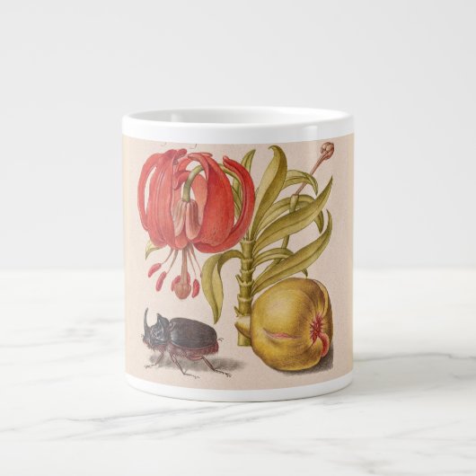 Granatapfel, Blume, Obst und Rhinozeros Jumbo-Tasse (Vorderseite)