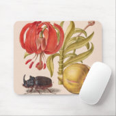 Granatapfel, Blume, Obst und Rhinozeros Mousepad (Mit Mouse)
