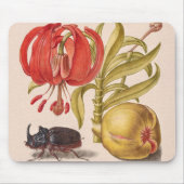 Granatapfel, Blume, Obst und Rhinozeros Mousepad (Vorne)