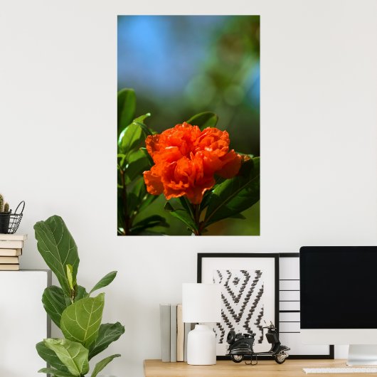 Granatapfel-Blume Poster (Heimbüro)