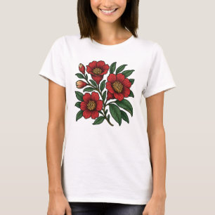 Granatäpfel Blume Vintage Stilgestaltung T-Shirt