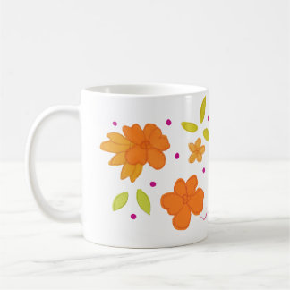 Granatapfel-Blumen-Tasse Kaffeetasse