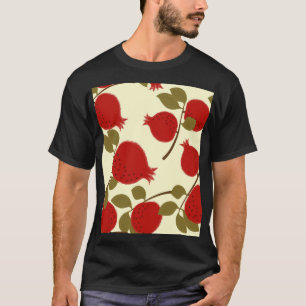 Granatäpfel: Cartoon Gelber Hintergrund T-Shirt