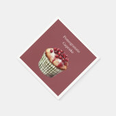 Granatapfel-Cupcake Serviette (Ecke)