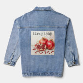 Granatapfel-Denimjacke Jeansjacke (Rückseite)