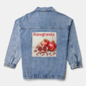 Granatapfel-Denimjacke Jeansjacke (Rückseite)
