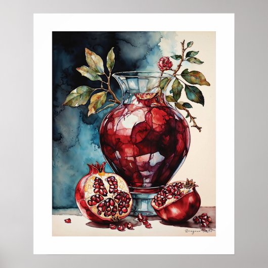 Granatäpfel - Druck Poster (Vorne)