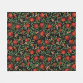 Granatäpfel Fleecedecke (Vorderseite (Horizontal))