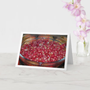 Granatapfel Frucht im Schalenporträt Karte