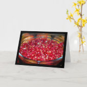 Granatapfel Frucht in Schale Karte (Gelbe Blume)