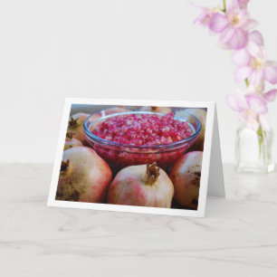 Granatapfel Frucht in Schale Porträt Karte