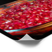 Granatapfel Frucht in Schale Poster (Ecke)