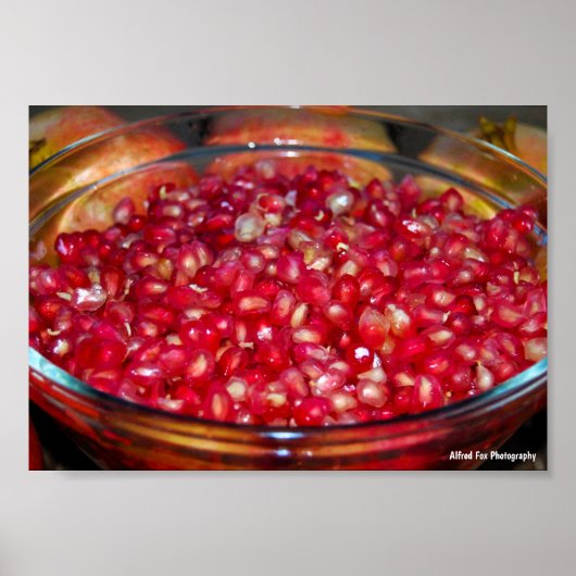 Granatapfel Frucht in Schale Poster (Vorne)