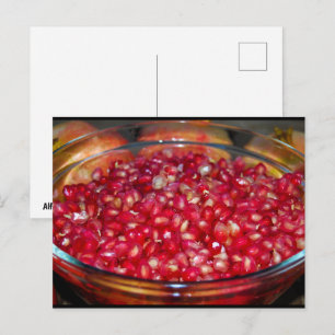 Granatapfel Frucht in Schale Postkarte