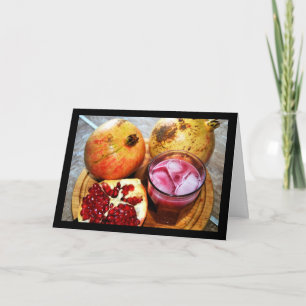 Granatapfel Frucht und Saft Karte