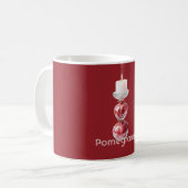 Granatapfel-Fruchtkerze Kaffeetasse (Vorderseite Links)