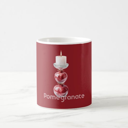 Granatapfel-Fruchtkerze Kaffeetasse (Mittel)