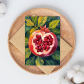 Granatäpfel | Fruchtmalerei Postkarte