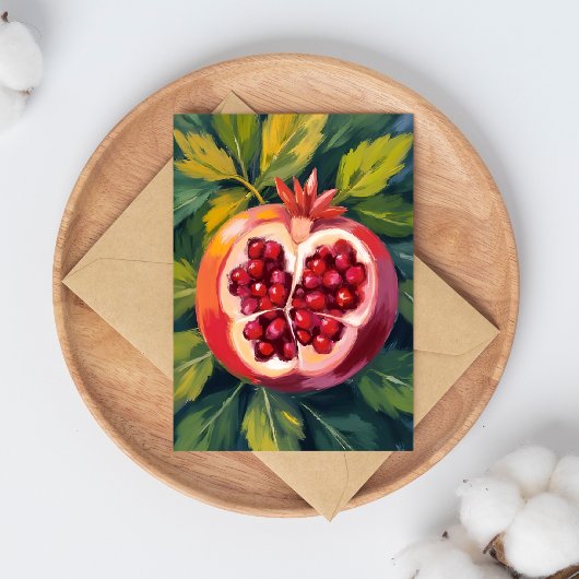 Granatäpfel | Fruchtmalerei Postkarte