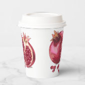 Granatäpfel für Judaiken Pappbecher (Links)