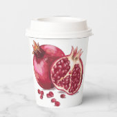 Granatäpfel für Judaiken Pappbecher (Rückseite)