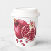 Granatäpfel für Judaiken Pappbecher (Vorderseite)