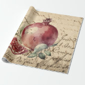 Granatapfel Geschenkpapier (Ungerollt)