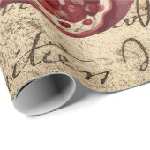 Granatapfel Geschenkpapier (Rolleneckpunkt)
