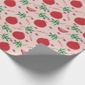 Granatapfel-Geschenkpapier Geschenkpapier (Ecke)