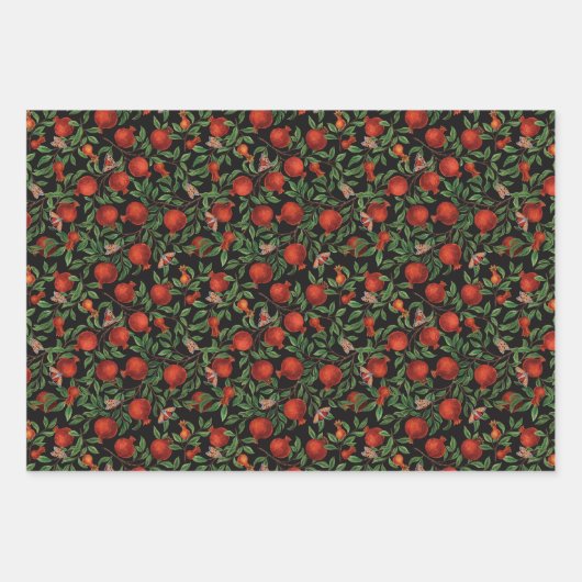 Granatäpfel Geschenkpapier Set (Vorderseite 2)