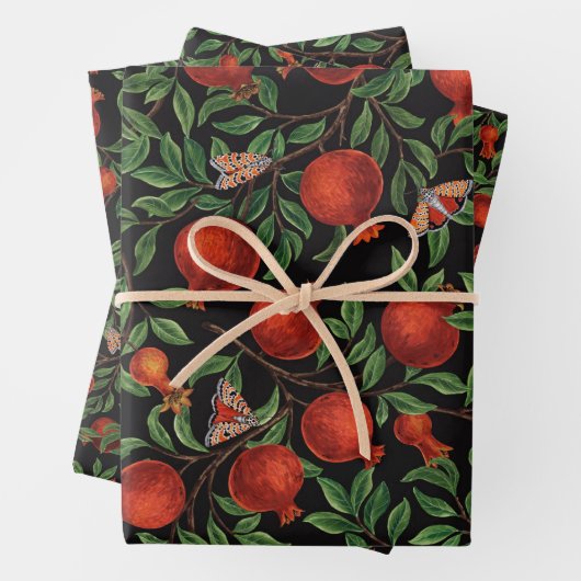 Granatäpfel Geschenkpapier Set (Beispiel)