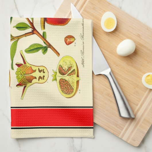 Granatapfel Geschirrtuch (Viertel Falte)
