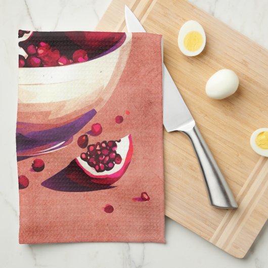Granatapfel Geschirrtuch (Viertel Falte)