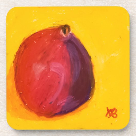 Granatapfel Getränkeuntersetzer (Vorderseite)