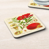 Granatapfel Getränkeuntersetzer (Linke Seite)