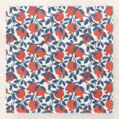 Granatapfel Glasuntersetzer (Vorderseite)