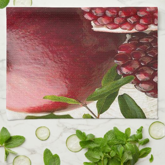 Granatapfel Handtuch (Gefaltet)