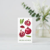 Granatäpfel Herbstfrüchte Illustriert Visitenkarte (Stehend Vorderseite)