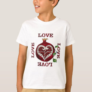 Granatapfel Herz LIEBE Valentinstag T-Shirt
