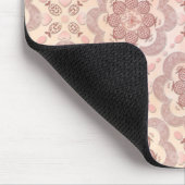 Granatapfel-Herzchen und rosa Perlen Mousepad (Ecke)