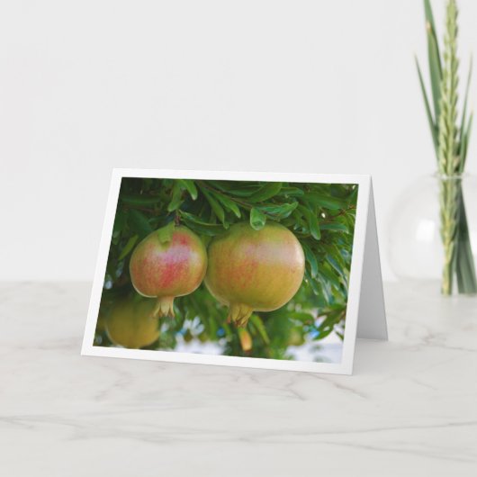 Granatäpfel im Tree Portrait Karte (Vorderseite)
