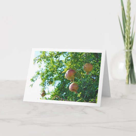 Granatäpfel im Tree Portrait Karte (Vorderseite)