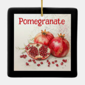 Granatapfel-Keramik-Ornament Keramikornament (Rückseite)