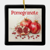 Granatapfel-Keramik-Ornament Keramikornament (Vorderseite)