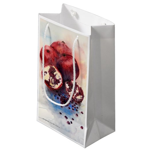 Granatapfel Kleine Geschenktüte (Vorderseite Schrägansicht)